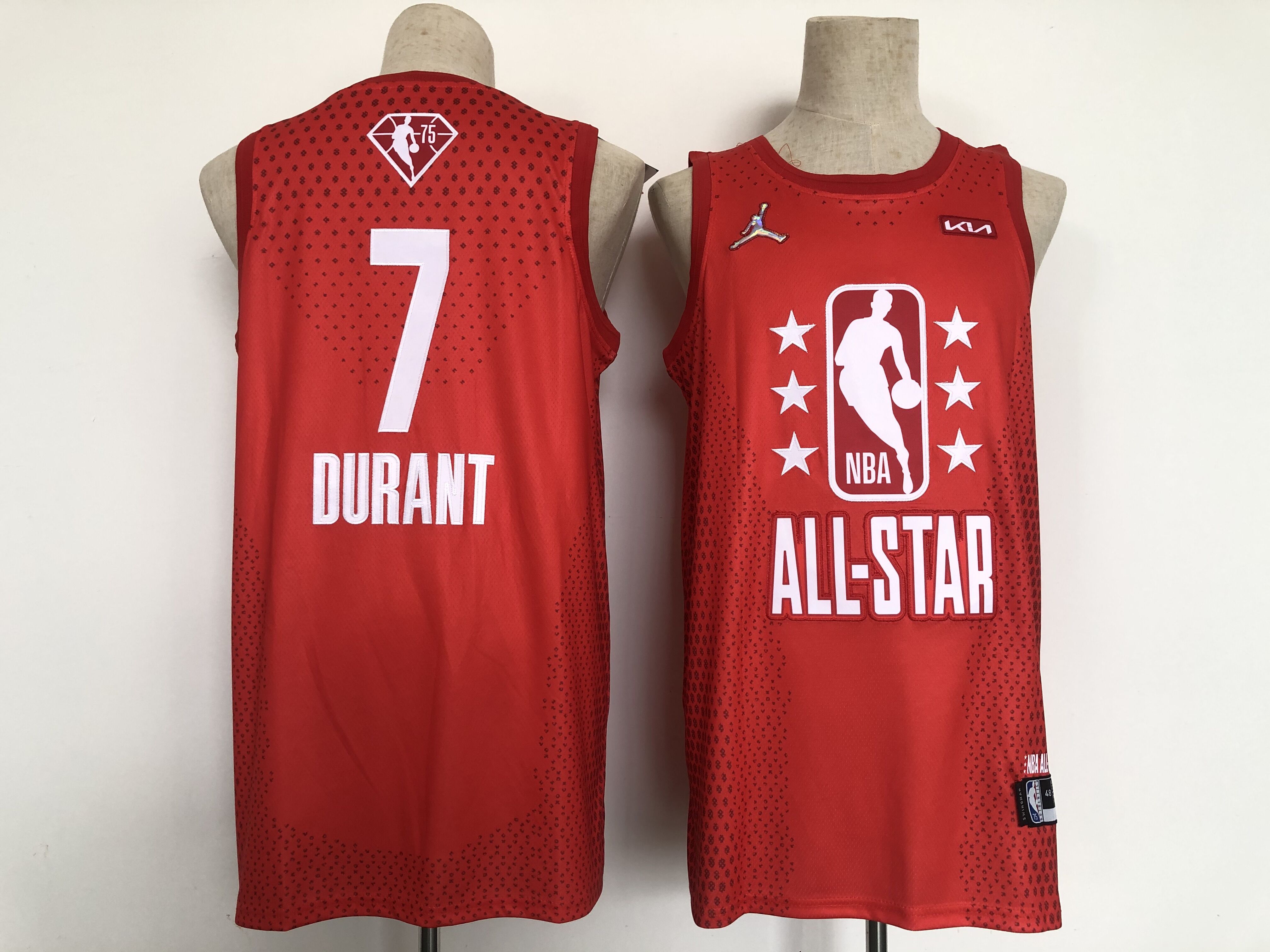 Men Brooklyn Nets #7 Durant Red 2022 All Star NBA Jersey->detroit pistons->NBA Jersey